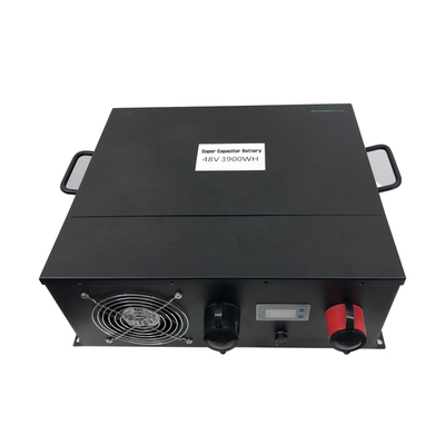 Deep Cycle 3900WH Sistem Baterai Telekomunikasi Warna Hitam Terbarukan