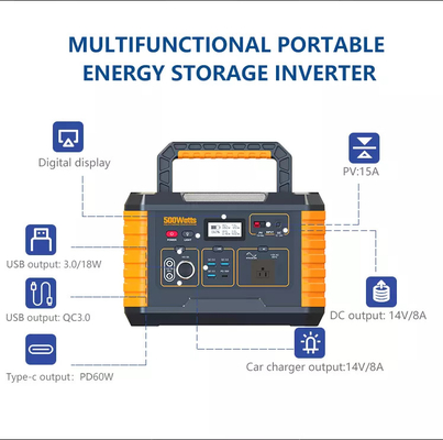 Generator Pembangkit Listrik Tenaga Surya Portabel 50Hz / 60Hz 500W Tahan Lama