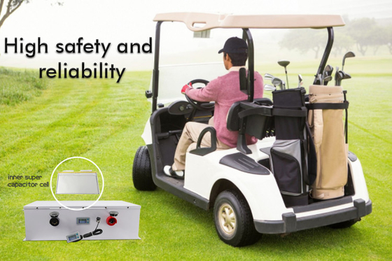 Baterai Kereta Golf Lipo 100ah 100ah yang dapat diperbarui, Baterai Lithium Troli Golf Listrik 48V