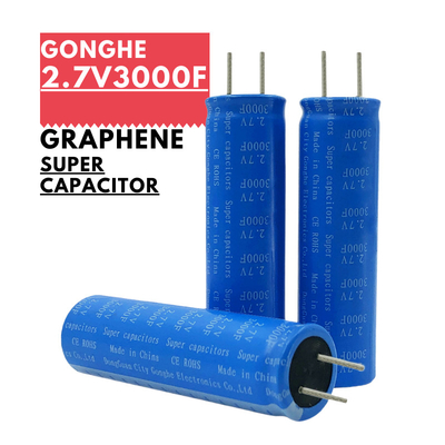 Graphene 2.7V 3000F Supercapacitors 18650 Baterai untuk Pengumpulan Energi Surya Tingkat Tinggi