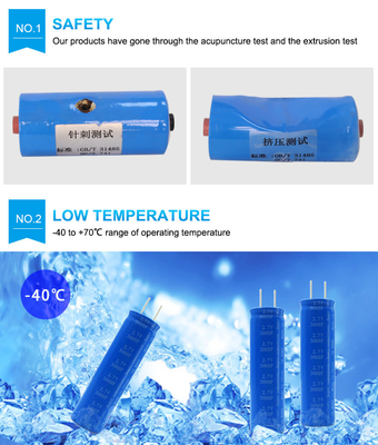 Graphene 2.7V 3000F Supercapacitors 18650 Baterai untuk Pengumpulan Energi Surya Tingkat Tinggi