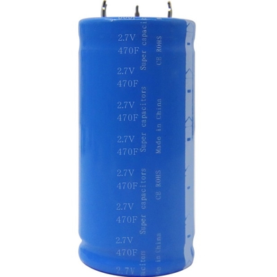 Kapasitor Ultra Volume Kecil 2.7V 470F Daya Tinggi 35x62mm Tidak Mudah Meledak