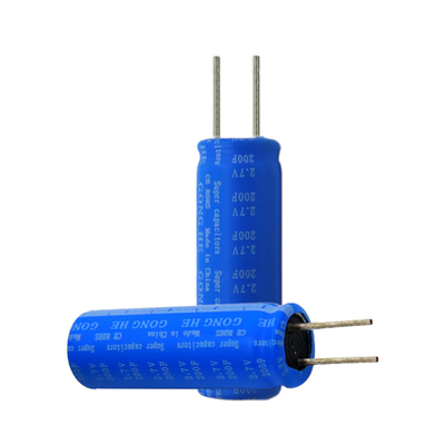 Tidak Ada Ledakan Baterai Kapasitor Super Praktis 2.7V 200F 10x30mm
