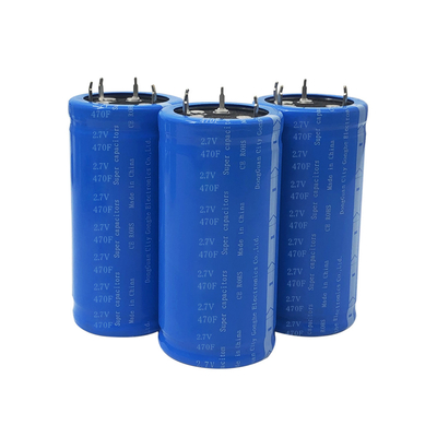 Baterai Kapasitor Super Daya Tinggi IP30 2,7V 470F 35x62Mm 0,45Wh
