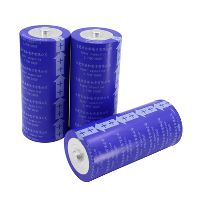 Baterai Super Capacitor 60x136mm 2.7V 3000F Praktis Tidak Ledakan